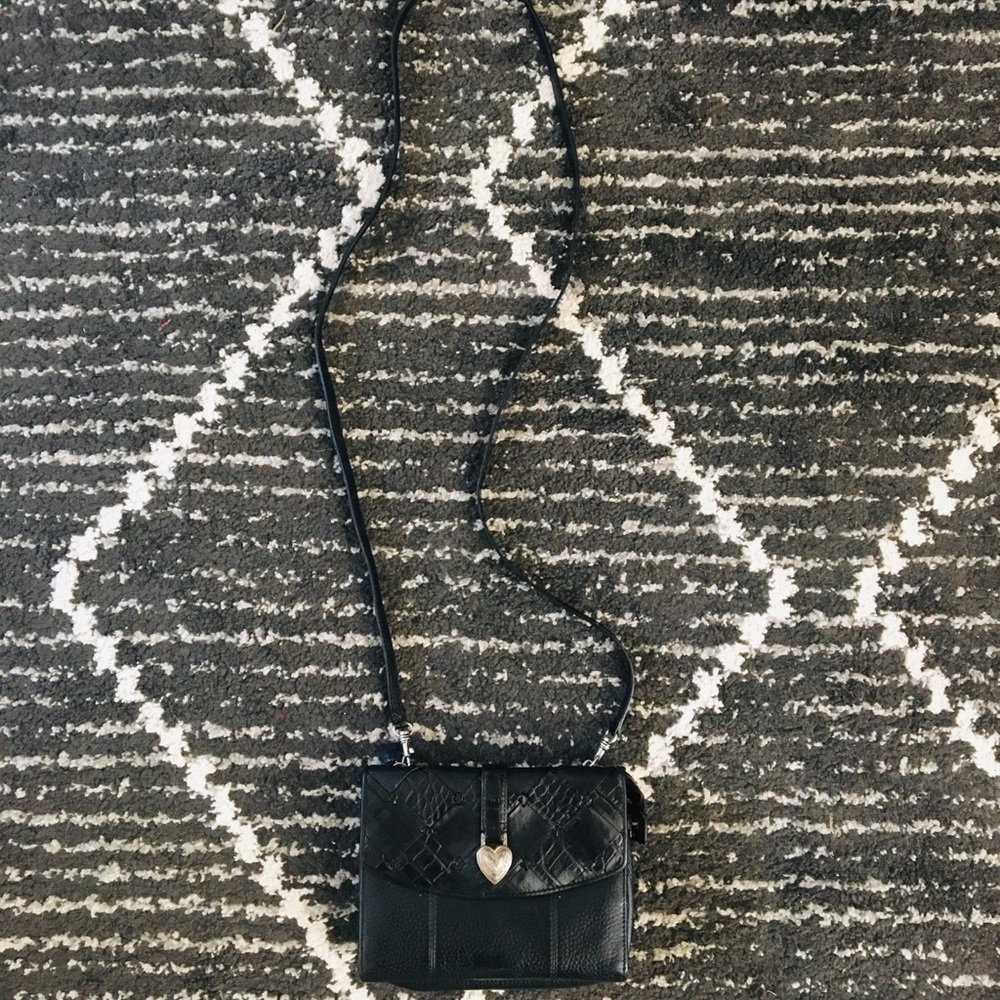 Leather Brighton heart crossbody purse